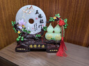 礼之源 招财葫芦平安扣摆件 天然玉石工艺品 家居客厅玄关酒柜装饰品 琉璃色福禄平安扣五福临门 实拍图