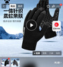卡尔美（KELME）骑行手套男毛线手套冬季保暖手套防寒触屏手套跑步运动训练 黑色  实拍图