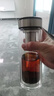 万象（WANXIANG）双层玻璃杯V49RL商务办公便携装钛黑亮便携车载大容量居家泡茶杯 实拍图