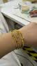 中国黄金（CHINA GOLD）黄金手链女足金珐琅花丝转运金珠手链手串送女友老婆生日礼物 约3.1g【花丝玲珑】 晒单实拍图