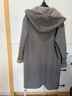 ELLE【100%绵羊毛】灰色格雷系连帽毛呢外套女2025冬新款新年呢子大衣 灰色 S 实拍图