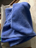 京东京造400g倍柔全棉CP浴巾 A类加大加厚吸水男女通用大浴巾 思念蓝素色 实拍图