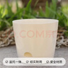 寿禾 花盆塑料盆带托树脂大号种植盆 潍育奶油白花盆大号20# 实拍图