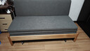 源氏木语实木沙发床现代简约多功能可折叠床北欧风小户型客厅两用双人沙发 1.55m山毛榉原木色(灯草灰) 实拍图
