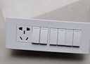 公牛（BULL）118型开关插座面板三联四联多功能五孔连体插座面板带开关G04白 六开单控5孔插座（4位） 实拍图