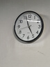 康巴丝（Compas）挂钟客厅 静音走时简约石英钟表挂墙时钟 c2855 黑色 26cm直径 实拍图