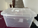 禧天龙塑料衣物收纳箱玩具整理箱30L 透明  3个装 不带轮 实拍图
