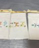全棉时代婴儿隔汗巾纱布吸汗儿童幼儿园宝宝纯棉垫背巾小猫小鹿小鸟3条/袋 实拍图