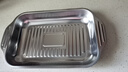 不锈钢烤鱼盘子长方形深盘托盘鱼盘家用电磁炉专用烤鱼炉小吃烧盘 双柄【32*19*5cm】浅款  无盖 实拍图