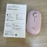 罗技（Logitech）时尚系列 PEBBLE鼠标 无线蓝牙鼠标 办公静音鼠标 女性鼠标对称鼠标 鹅卵石造型 玫瑰粉 实拍图
