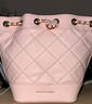 CHARLES&KEITH绗缝菱格链条水桶包双肩包包女包女友生日情人节礼物CK2-10701506 Light Pink浅粉色 M 实拍图