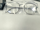 VGO防蓝光眼镜防辐射眼镜98%男女护目镜钛架 0度平光镜架框黑银变灰 实拍图