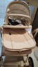 可美嘉婴儿推车可坐可躺轻便折叠新生儿双向婴儿车高景观宝宝手推车 香槟金Pro Max+(全罩+轻便护脊) 实拍图