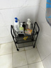 溢彩年华厨房置物架落地储物架移动收纳小推车蔬菜架子多层零食架1056-BK 实拍图
