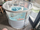 iuu婴儿游泳桶免安装 儿童洗澡桶 可折叠泡澡桶家用新生儿游泳池浴桶 【免安装-透明】巨无霸+礼包 母婴级面料，耐磨稳固防变形 实拍图