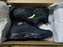 安踏男鞋运动鞋男春冬季男士软底网面跑步鞋休闲鞋皮面保暖防水鞋子男 (春季网面透气)黑/金属金 43 （9.5码） 实拍图