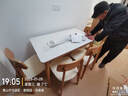林氏家居北欧风岩板餐桌椅子全套家用小户型实木脚饭桌子LH628R3 实拍图