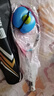 匹克网球拍男女初学者专业碳素复合单只网球带绳回弹训练器套装 粉白 实拍图