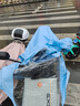 雨航（YUHANG）雨衣雨披单人连体电动电瓶摩托车加大加厚一体成人户外雨衣  浅蓝 实拍图