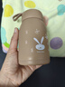 【京东物流送货上门】萌萌兔卡通水杯女牛奶玻璃杯创意便携杯子 咖色萌萌兔 330ml 1只 实拍图