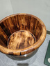 川柏香实木泡脚桶木桶洗脚盆木桶家用足浴桶泡脚木质香柏木碳化木制脚盆 26cm 【碳化无盖】+艾30 实拍图