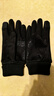 yaphtes冬季手套麂皮绒男女保暖触屏户外骑行跑步开车防风加绒手套 黑色 实拍图