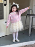 班喜迪女童连衣裙春装2026新款宝宝公主裙周岁礼服儿童开衫网纱裙子春秋 粉色 130 实拍图