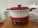 摩飞电器（Morphyrichards）多功能锅电火锅 家用3L烤涮一体电煮锅电炒锅电烧烤料理锅 跨年圣诞礼物电热火锅锅 MR9087 英石红 实拍图