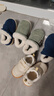 牧童儿童棉拖鞋男冬加绒保暖家居鞋室内软底亲子包跟棉鞋女 艾叶绿170 实拍图