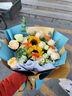 艾斯维娜鲜花速递向日葵混搭花束生日礼物全国同城配送 向日葵香槟韩式花束 实拍图