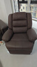 秉绪头等太空沙发单人沙发舱电动功能躺按摩懒人沙发可睡觉电竞沙发椅 咖啡猫抓皮 手动坐躺+转摇 实拍图