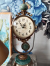 汉时（Hense）台钟客厅钟表摆放式座钟时钟摆件桌面坐钟家用轻奢装饰摆钟HD6902 冰裂纹陶瓷款HD6902 实拍图