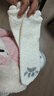 猫人女士袜子女秋冬【保暖珊瑚绒】中筒袜吸汗防臭睡眠月子长袜女3双 实拍图