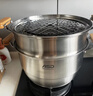 爱仕达（ASD）蒸锅304不锈钢双层家用蒸煮炖汤锅 30CM加高多层蒸笼·原木系列G2 实拍图