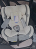 Heekin德国 儿童安全座椅汽车用0-4-12岁婴儿宝宝360度旋转ISOFIX硬接口 尊享灰(遮阳棚+上拉带+侧保护) 实拍图