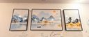 诗六艺家饰客厅装饰画北欧现代简约沙发背景墙挂画三联画大气轻奢壁画晶瓷画 背靠金山（铝合金外框） 晶瓷画左右50*70+中间100*70亮面 实拍图