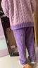 红豆居家法兰绒睡衣女冬季撞色提花加厚女士家居服 豆蔻紫 175/96A  实拍图