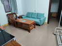 林氏家居公寓简约布艺沙发客厅双人小沙发出租房懒人小户型直排沙发LS075 实拍图