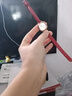 星空银粉面手表 ins气质商务女士磨砂皮带简约石英表 红色 实拍图