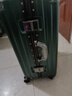 欧遥高颜值铝框行李箱可坐人男女学生潮流大容量拉杆箱加厚密码旅行箱 墨绿色【铆钉加固铝合金款】 26英寸 【学生住宿】 实拍图