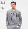 盖璞（GAP）男女装春款印花logo抓绒圆领卫衣合身上衣美版 灰色 645634 S 美码 M亚洲码175/92A 【偏大，建议拍小一码】 实拍图