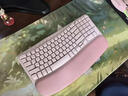 罗技（Logitech）Wave Keys人体工学键盘无线蓝牙办公平板ipad键盘Mac笔记本薄膜98配列键盘家用双模带掌托倾角支架 Wave Keys粉色(带Bolt接收器) 实拍图
