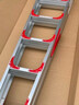 创硕 家用梯人字梯工程梯子铝合金梯货梯架 【七步梯红】加强加固款 实拍图