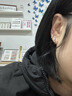 蔓笙999足银耳钉女防闭塞不易敏耳环豆豆养耳棒耳骨睡觉免摘学生耳饰 弯钩2.5mm 实拍图