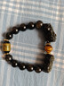 石玥珠宝12mm金沙天然黑曜石貔貅手串本命年虎眼石转运珠水晶手链男女士款 实拍图