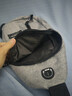 运动跑步包男休闲斜挎包手机包防泼水健身包女单肩包 灰色 实拍图