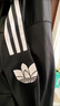 adidas休闲舒适三条纹立领夹克外套男装秋季阿迪达斯官方轻运动   黑色/白（推荐选大一码）   S 实拍图