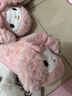猪爸爸儿童棉拖鞋女童家居室内保暖防滑软底三丽鸥卡通大童毛毛拖鞋粉25 实拍图