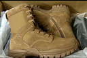 际华三五零五新式棕色作战靴男夏季碳板作战鞋超轻高帮耐磨训练靴真皮登山鞋 棕色新式作战靴【高配款】 42/260【原厂正品 两双鞋垫】 实拍图
