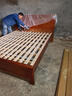 惠寻 京东自有品牌 床新中式全实木实木床1.5米单人床1.8米x2米双人床 床+环保棕垫 1800mm*2000mm框架结构 实拍图